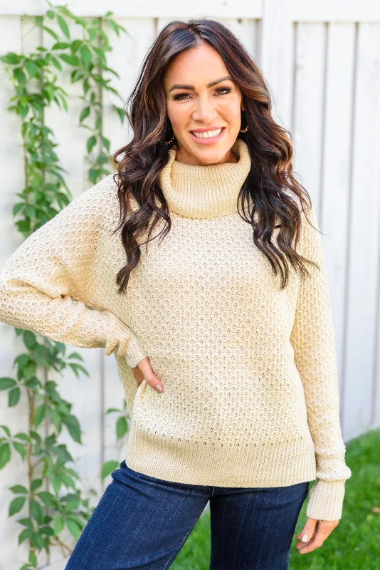 The Kelsey Sweater In Ivory Hooded Caped Shawl Collar