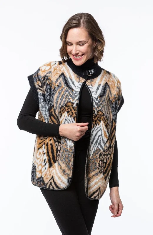 Tyler Boe Navajo Animal Printed Sweater Cape Layered Multi-layer Single Layer