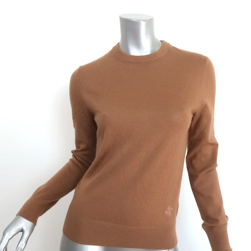 Zimmermann Logo-Embroidered Cashmere Sweater Brown Size 1 Crewneck Pullover Machine Wash Dry Clean Hand Wash Zimmermann Logo-Embroidered Cashmere Sweater Brown Size 1 Crewneck Pullover Machine Wash Dry Clean Hand Wash