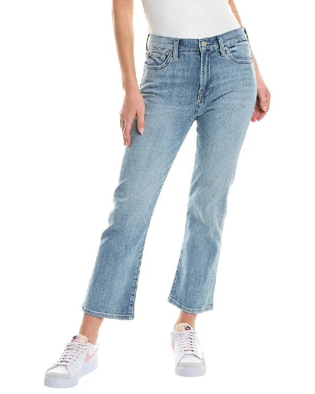 7 For All Mankind Briar High-Rise Slim Kick Jean Comfortable Zip-Fly Denim Jeans