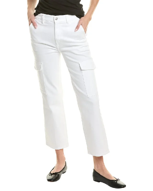 7 For All Mankind Logan Bright White Cargo Jean Classic Slim Fit Jeans