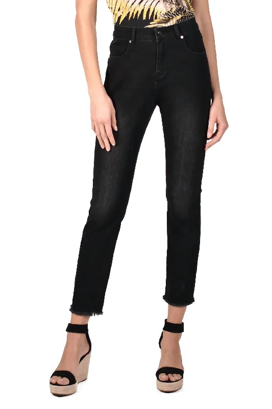 Ankle Jean In Black Chic Dark-Wash Skinny Jeans