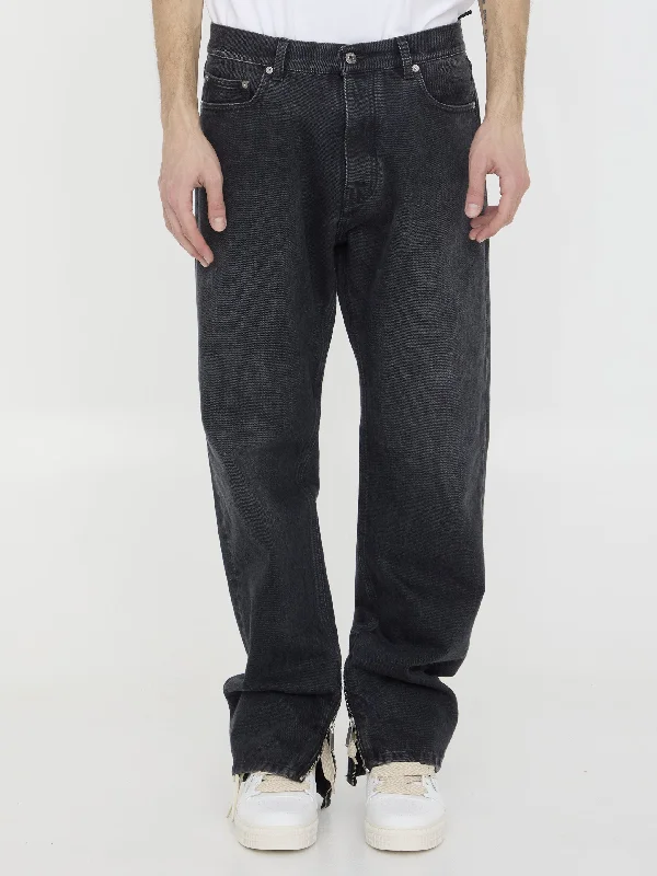 Arrow Skate Jeans Fashionable Raw Edge Jeans