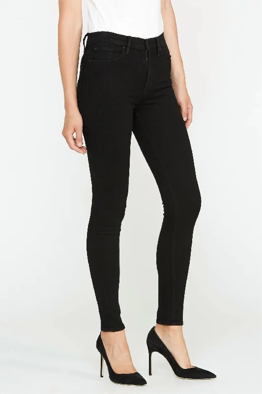 Barbara High Rise Skinny Jeans In Black Casual Skinny Fit Jeans