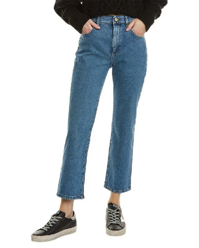 Dl1961 Patti Blue Rapids Straight Boyfriend Jean Chic Dark-Wash Skinny Jeans