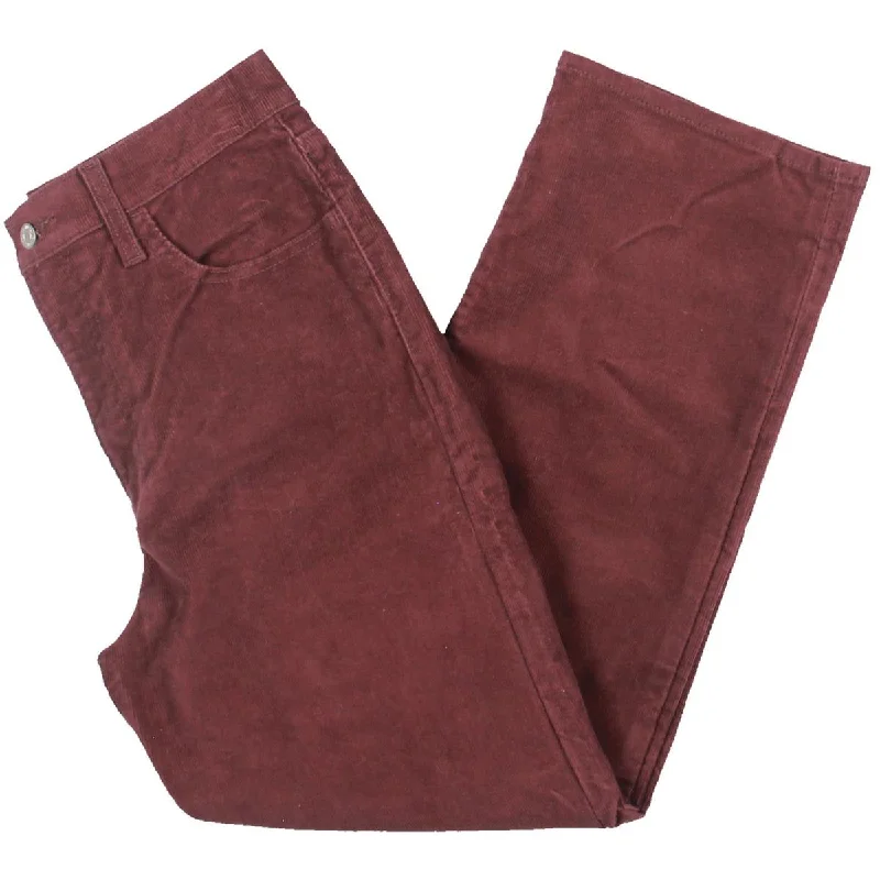 Womens High Rise Corduroy Wide Leg Jeans Trendy Layered Pocket Jeans
