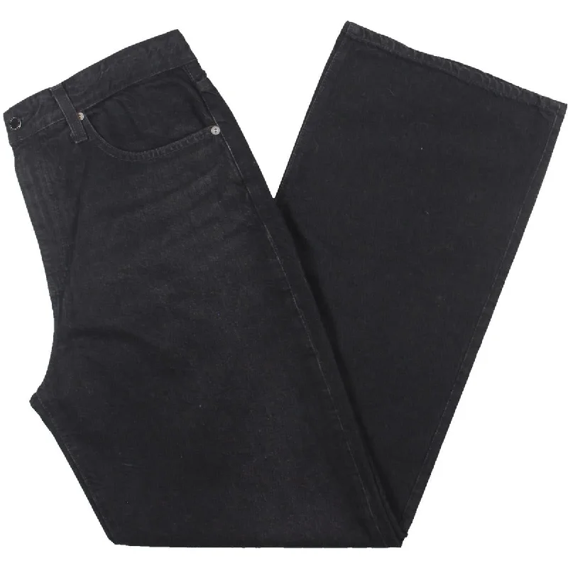 Kora Womens High Rise 5-Pocket Wide Leg Jeans Comfortable Stretch Denim Jeans