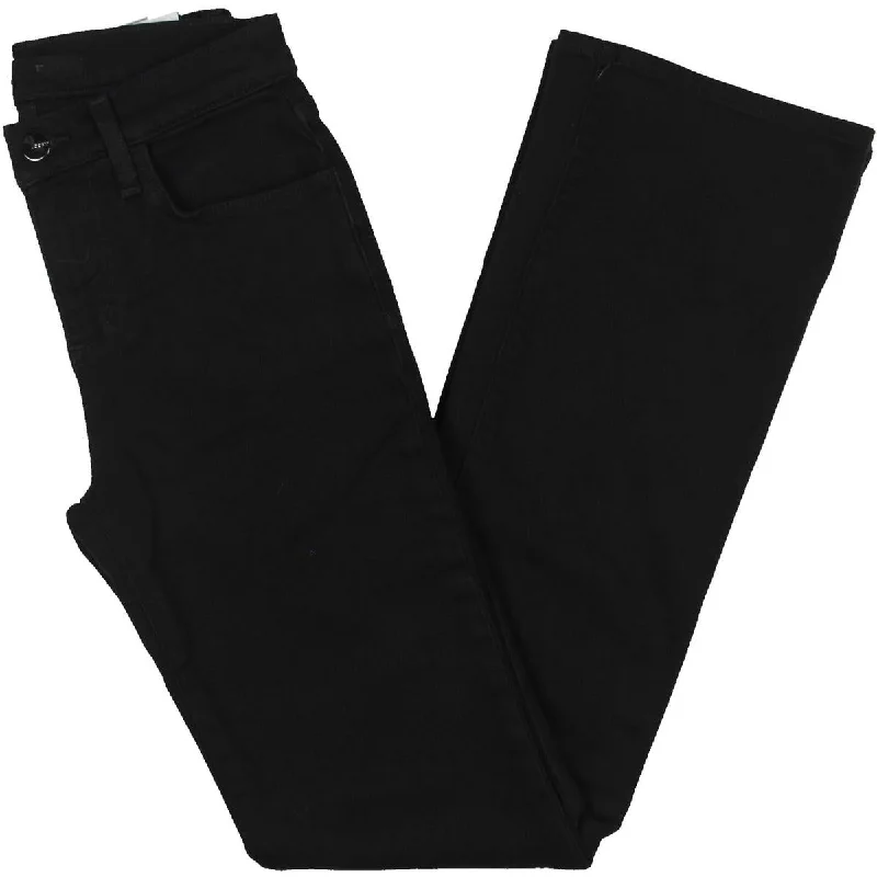 Womens High Rise Stretch Bootcut Jeans Trendy Wide-Leg High-Waist Denim