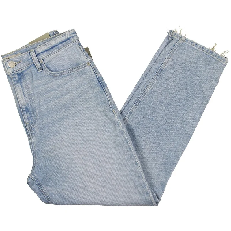 Womens High Rise Light Wash Ankle Jeans Stylish Tapered Fit Jeans