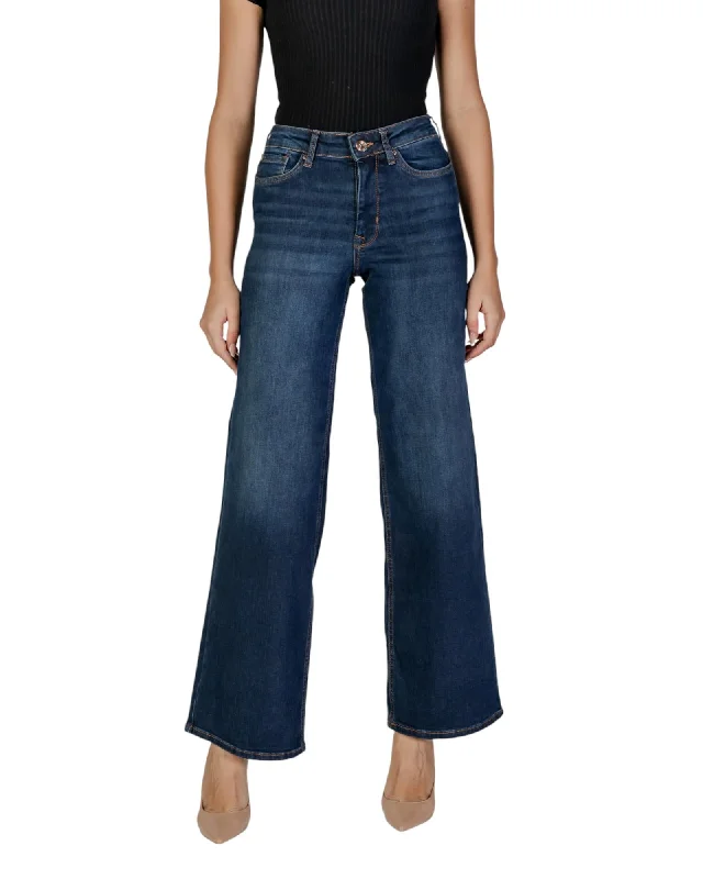 Only Zip and Button Fastening Jeans with Pockets Stylish Bootcut Denim Jeans