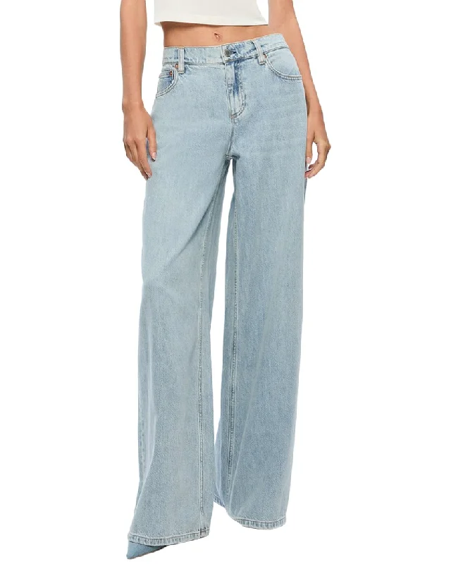 Alice + Olivia Super Baggy Jeans Comfortable Drawstring Waist Jeans