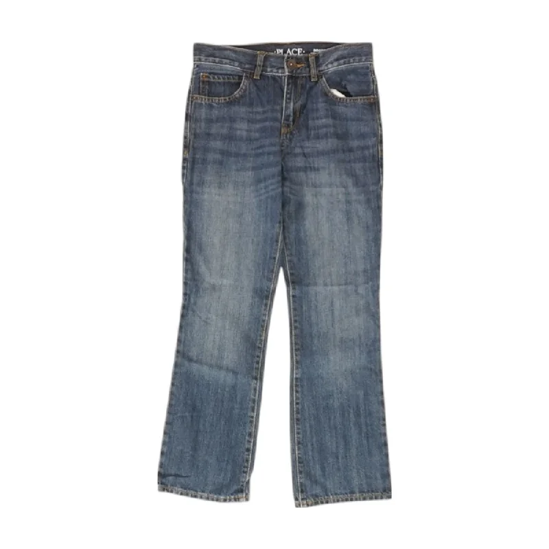 Blue Solid High Rise Bootcut Jeans Trendy Skinny High-Waist Jeans