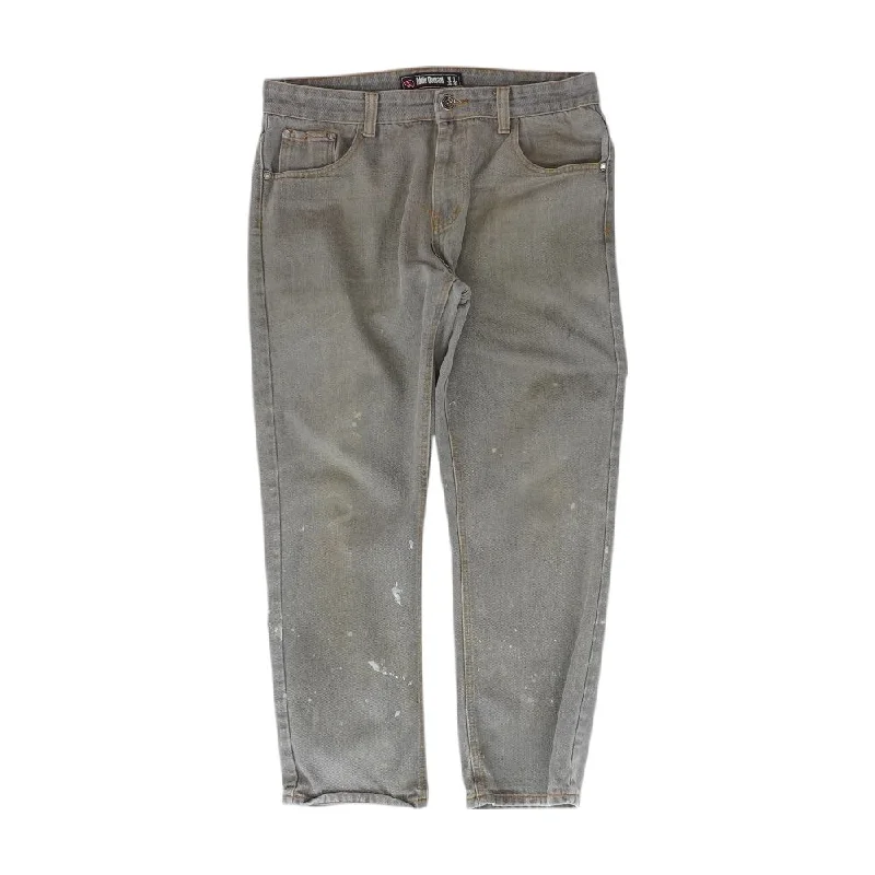 Brown Solid Jeans Cozy Tencel Blend Denim Jeans