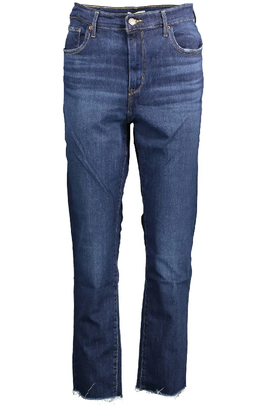 Levi's Blue Cotton Women Jeans Fashionable Relaxed Fit Denim