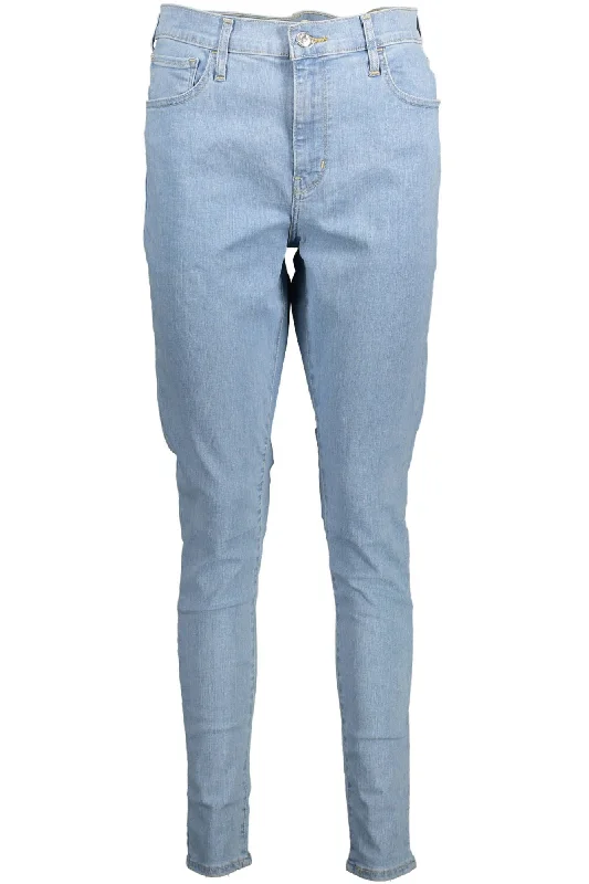 Levi's Light Blue Cotton Women Jeans Fashionable Straight Fit Denim