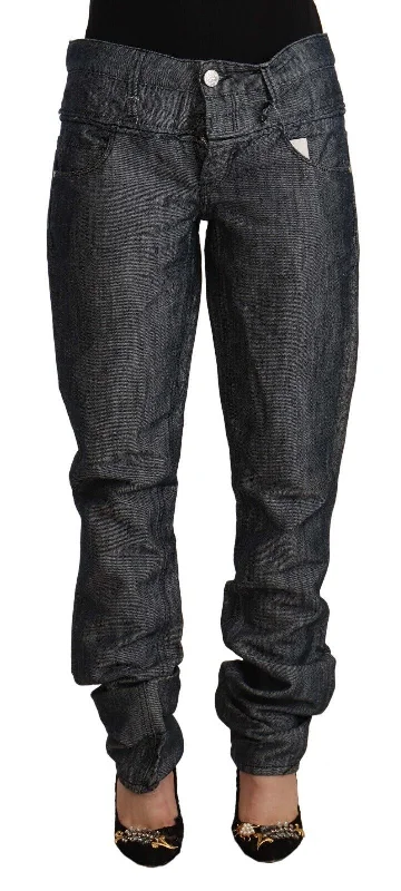 Chic Mid-waist Straight-cut Acht Jeans Fashionable White Denim Jeans