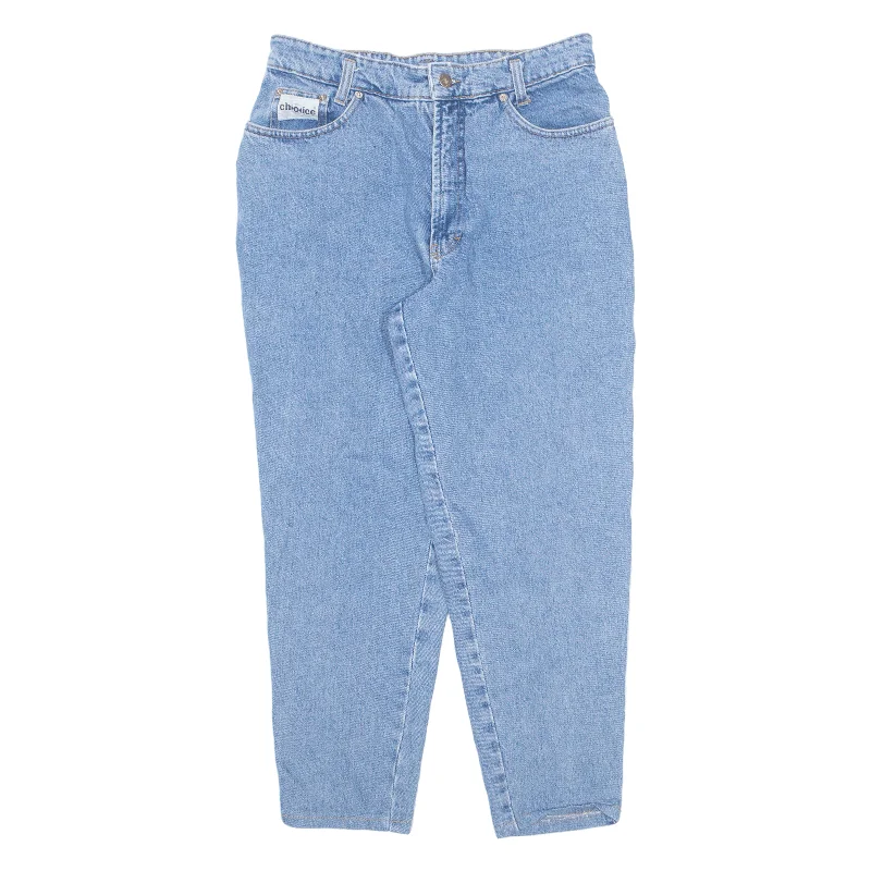 CHOICE BY SALVI Womens Jeans Blue Relaxed Tapered 90s W32 L27 Fashionable Cropped Denim Jeans CHOICE BY SALVI Womens Jeans Blue Relaxed Tapered 90s W32 L27 Fashionable Cropped Denim Jeans