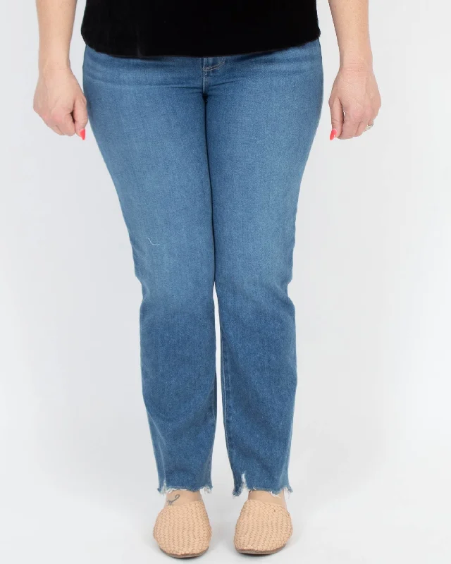 "Cindy High Rise Straight Ankle" Jeans Fashionable Straight Fit Denim