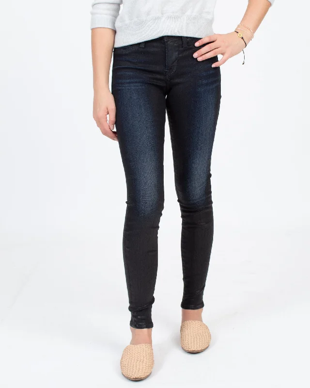 Coated "Brooke Legging" Jeans Comfortable Full-Length Denim Jeans