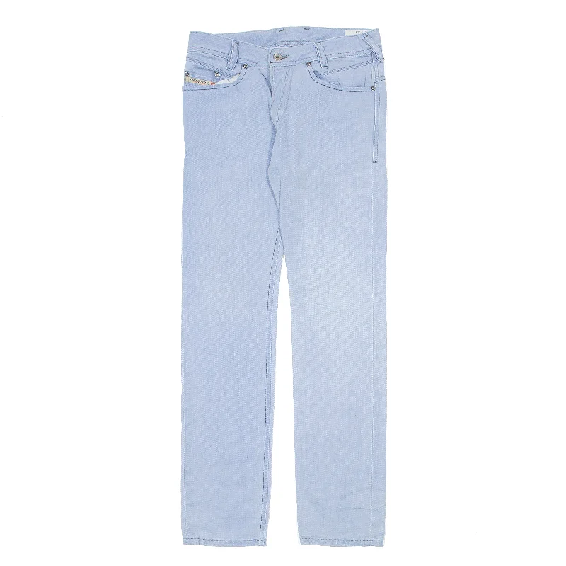 DIESEL Iakop Jeans Blue Denim Regular Straight Womens W28 L30 Chic Rip-Detail High-Waist Jeans