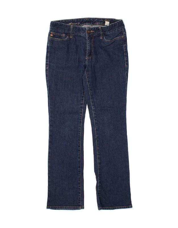 EDDIE BAUER Womens Classic Bootcut Jeans US 4 Small W27 L29 Blue Cotton Fashionable Straight Cut Jeans