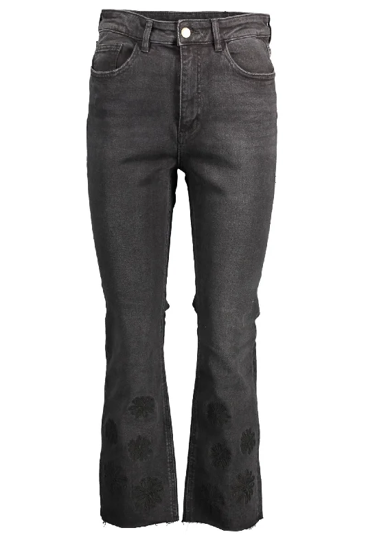 Desigual Black Cotton Women Jeans Fashionable Jeggings Style Jeans