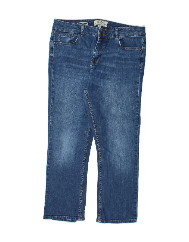 FAT FACE Womens Cropped Jeans UK 12 Medium W30 L24 Blue Cotton Fashionable Frayed Hem Denim FAT FACE Womens Cropped Jeans UK 12 Medium W30 L24 Blue Cotton Fashionable Frayed Hem Denim
