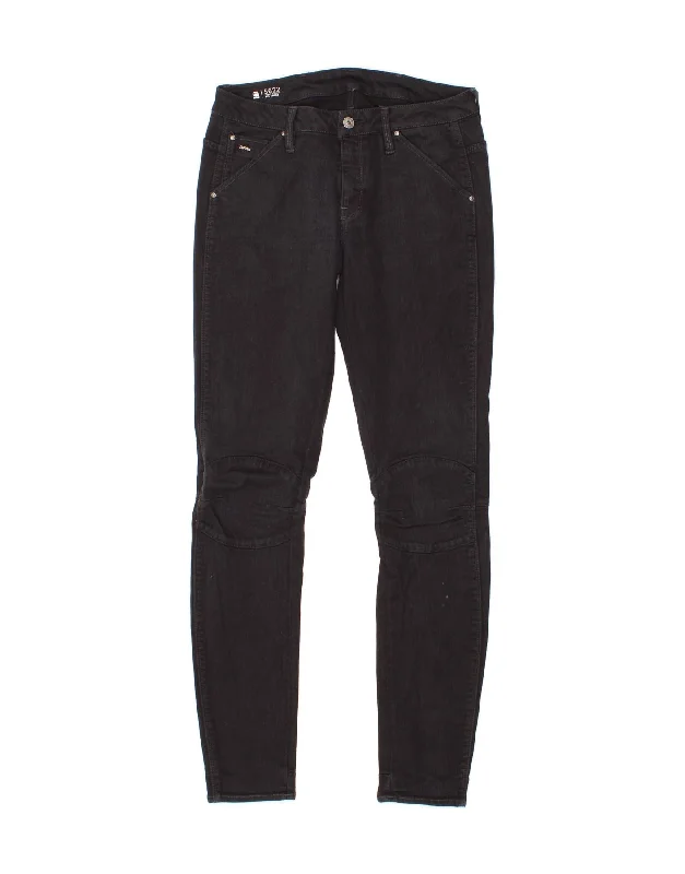 G-STAR Womens Skinny Jeans W29 L32 Black Cotton Fashionable White Denim Jeans