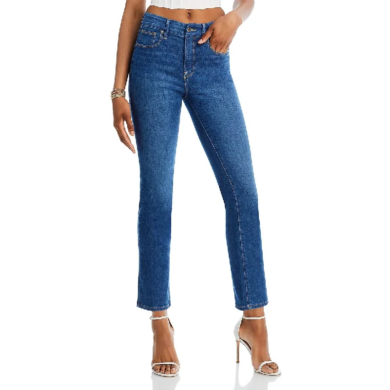 Good American Womens High Rise Stretch Straight Leg Jeans Comfortable Low-Rise Jeans Good American Womens High Rise Stretch Straight Leg Jeans Comfortable Low-Rise Jeans