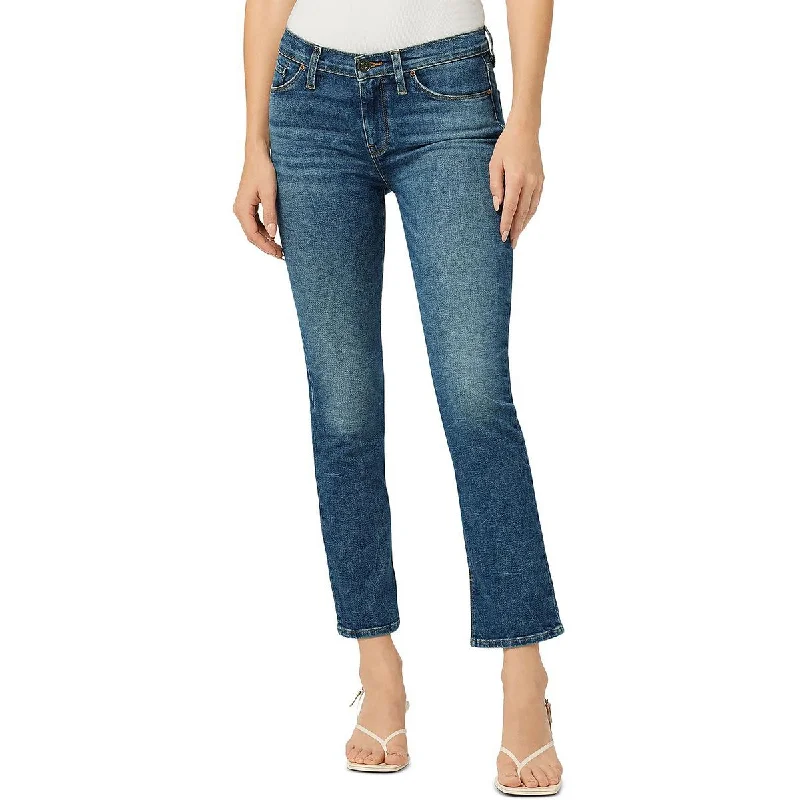 Hudson Womens Nico Cropped Ankle Straight Leg Jeans Fashionable Vintage Wash Jeans
