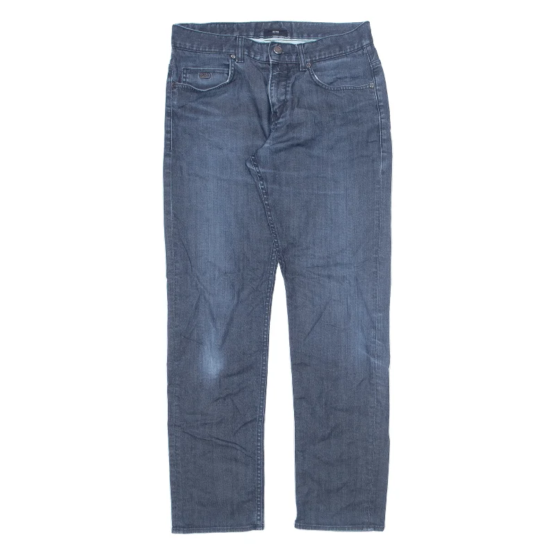 HUGO BOSS Womens Jeans Blue Regular Tapered Stone Wash W32 L32 Casual Straight-Leg Jeans HUGO BOSS Womens Jeans Blue Regular Tapered Stone Wash W32 L32 Casual Straight-Leg Jeans
