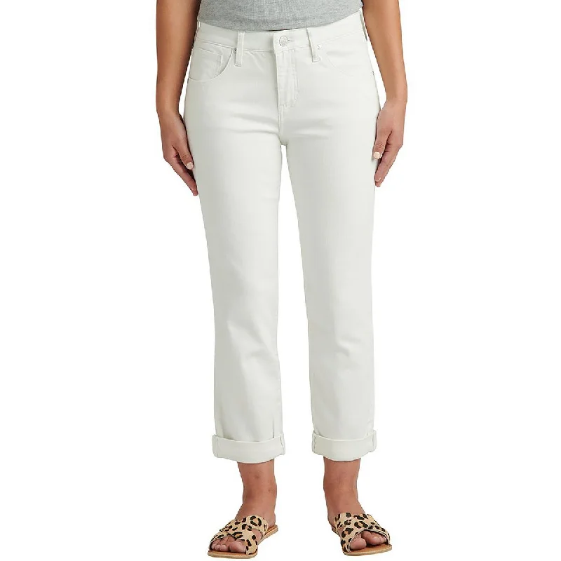 Jag Jeans Womens Petites Carter Girlfriend Mid-Rise Ankle Jeans Comfortable Stretch Fit Jeans