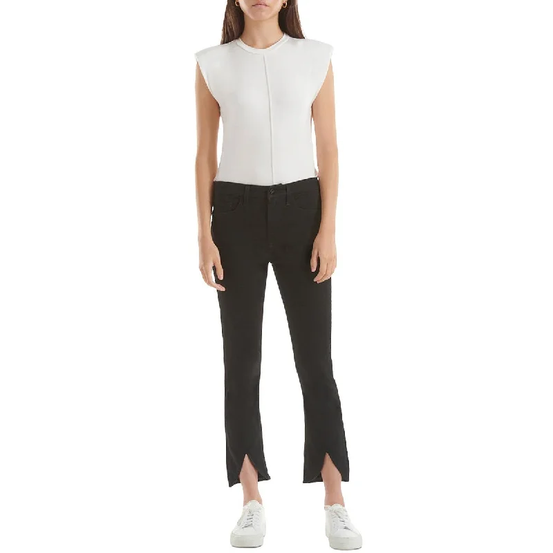 Jen7 Womens Tulip Hem High Rise Ankle Jeans Fashionable Relaxed Fit Denim