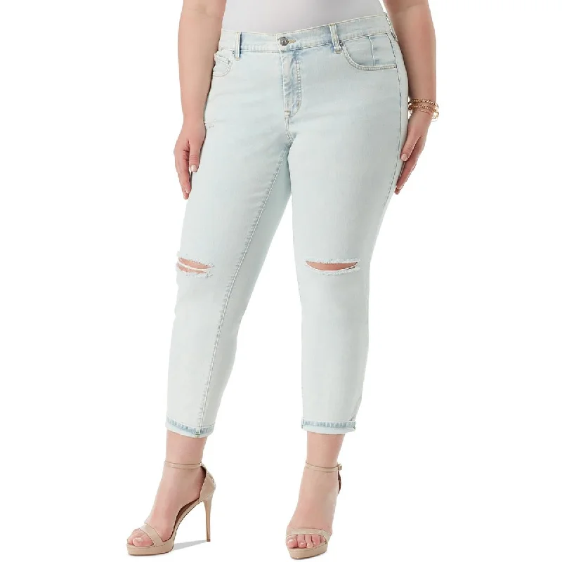 Jessica Simpson Womens Plus Mika Cuffed Light Wash Skinny Jeans Comfortable Drawstring Waist Jeans Jessica Simpson Womens Plus Mika Cuffed Light Wash Skinny Jeans Comfortable Drawstring Waist Jeans