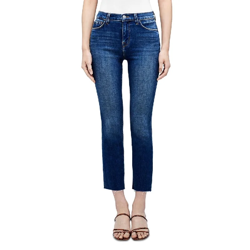 L'Agence Womens Sada High Rise Cropped Slim Jeans Casual Loose Fit Jeans