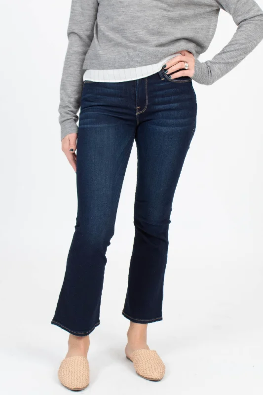 "Le Crop Mini Boot" Jeans Classic Black Denim Jeans