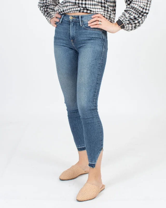 "Le High Skinny" Jean Chic Rolled Cuff Denim Jeans