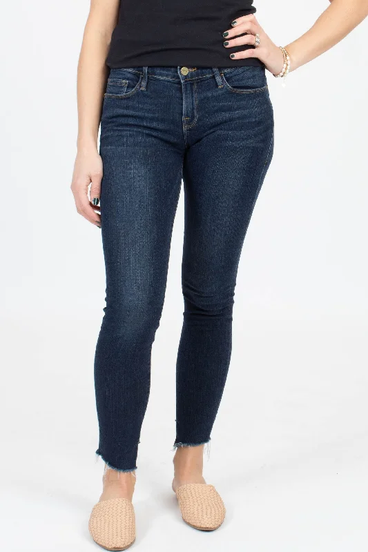 "Le Skinny De Jeanne" Jeans Elegant Dark-Wash Bootcut Jeans