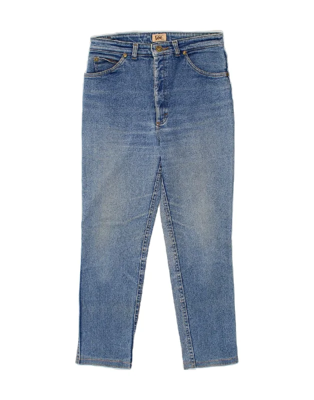 LEE Womens Cropped Jeans W28 L24 Blue Chic Ripped Jeans