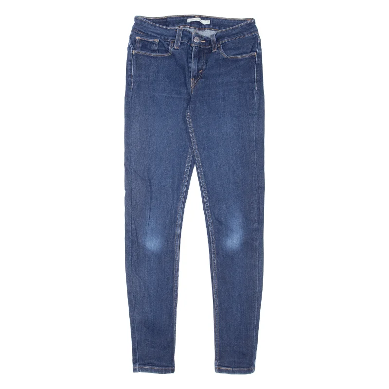 LEVI'S 535 Womens Jeans Blue Slim Skinny W27 L30 Stylish Acid-Wash Jeans