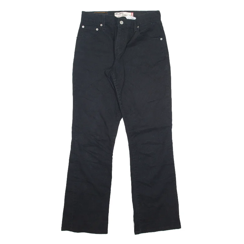 LEVI'S 550 Jeans Black Denim Relaxed Bootcut Womens W28 L30 Trendy Plus Size Jeans