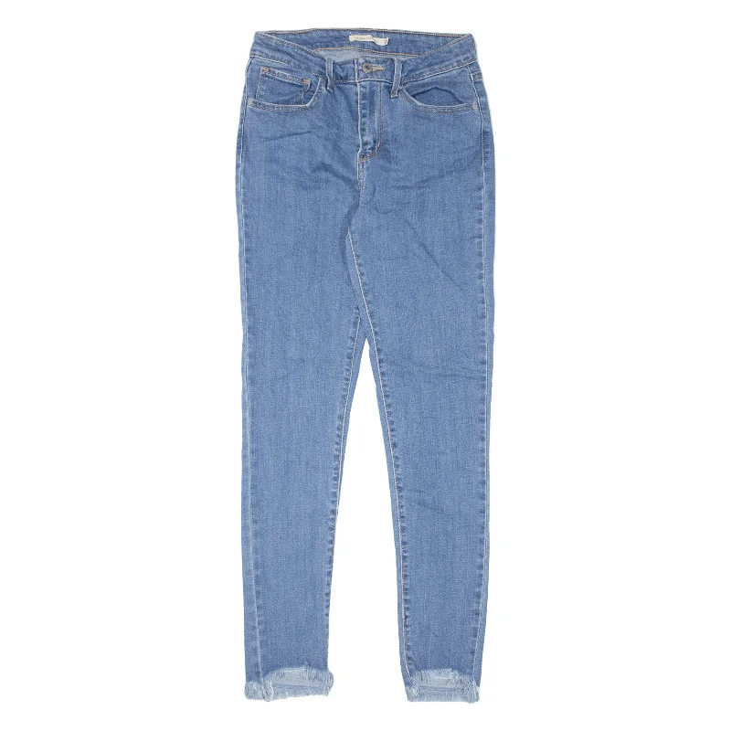 LEVI'S 721 High Rise Womens Jeans Blue Slim Skinny W25 L29 Classic Button Fly Jeans