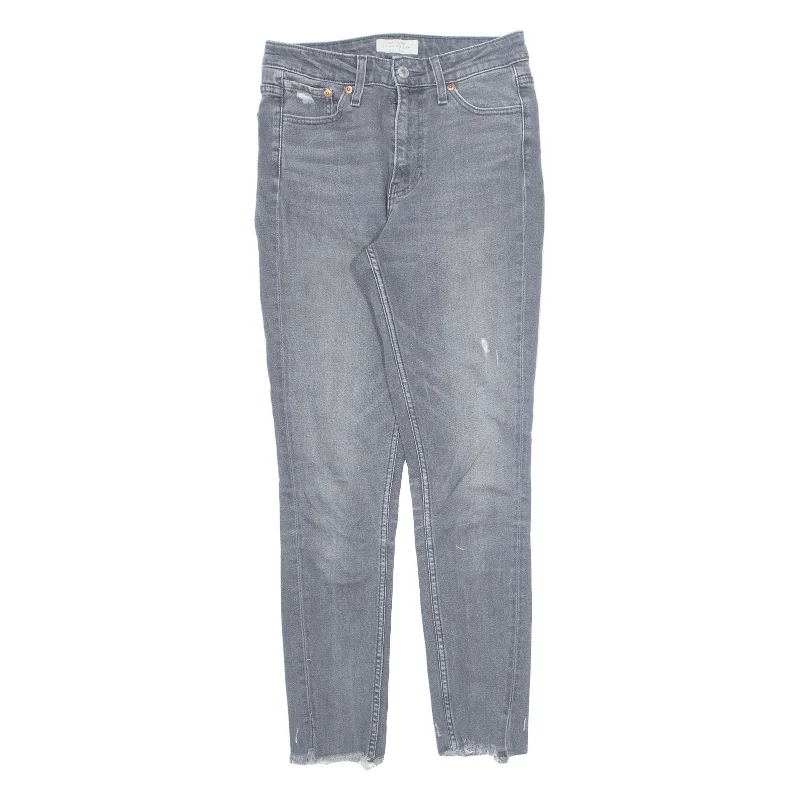 LEVI'S Altered High Rise Womens Jeans Grey Slim Skinny Stone Wash W27 L30 Trendy Bootcut High-Waisted Jeans LEVI'S Altered High Rise Womens Jeans Grey Slim Skinny Stone Wash W27 L30 Trendy Bootcut High-Waisted Jeans