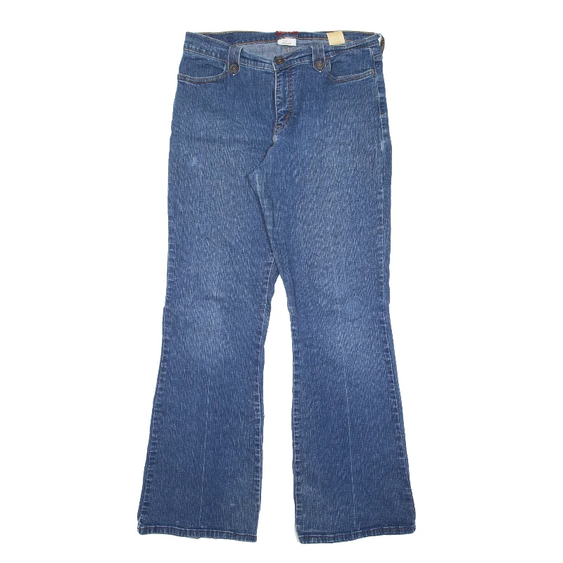 LEVI'S Jeans Blue Denim Regular Bootcut Womens W34 L32 Elegant High-Waisted Flared Jeans