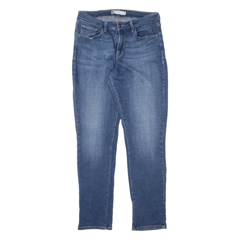 LEVI'S Mid Rise Womens Jeans Blue Slim Skinny Stone Wash W30 L32 Casual Distressed Denim Jeans LEVI'S Mid Rise Womens Jeans Blue Slim Skinny Stone Wash W30 L32 Casual Distressed Denim Jeans