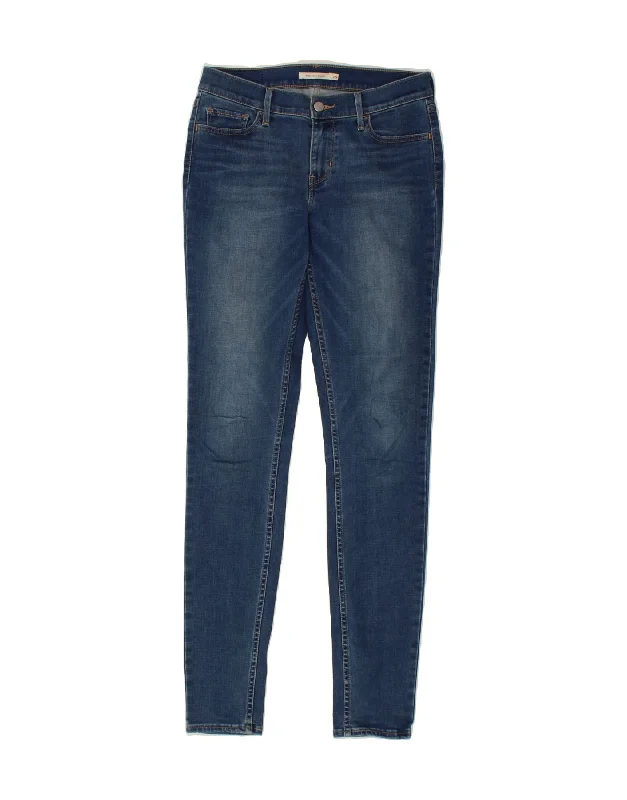 LEVI'S Womens 710 Super Skinny Jeans W29 L34  Blue Cotton Trendy Classic Fit Jeans