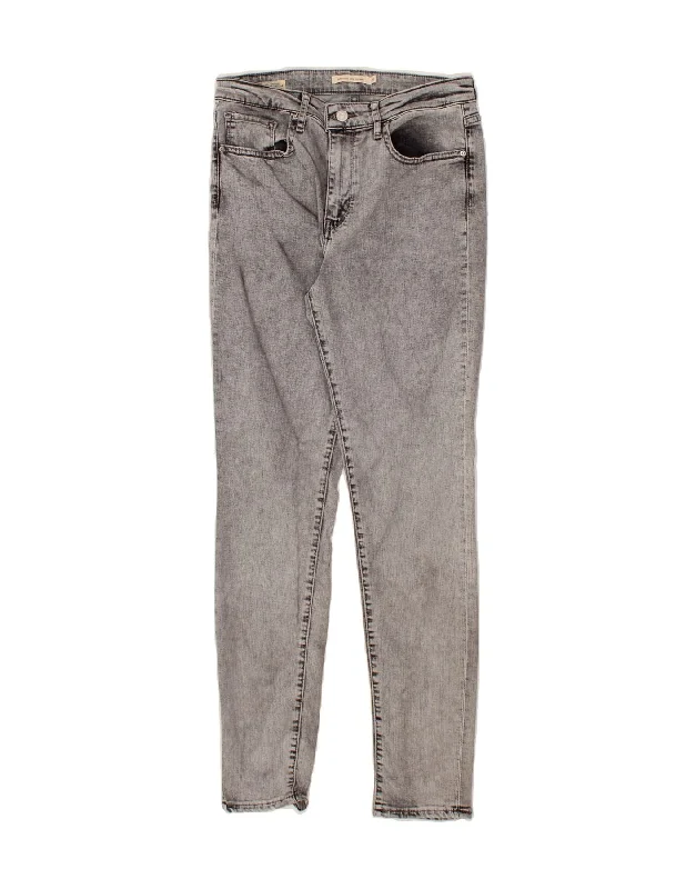 LEVI'S Womens 721 High Rise Skinny Jeans W28 L30 Grey Cotton Elegant Bootcut Fit Jeans LEVI'S Womens 721 High Rise Skinny Jeans W28 L30 Grey Cotton Elegant Bootcut Fit Jeans