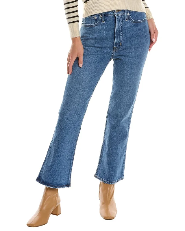 Madewell The Perfect Vintage Earlwood Wash Flare Crop Jean Classic Button Fly Jeans