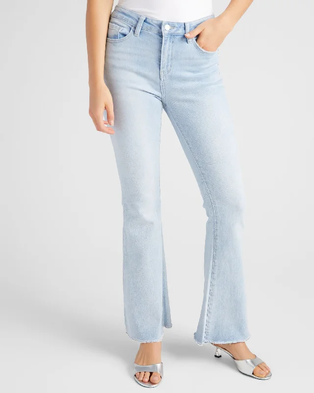 High Rise Flare Leg Jeans Stylish Cargo Style Jeans