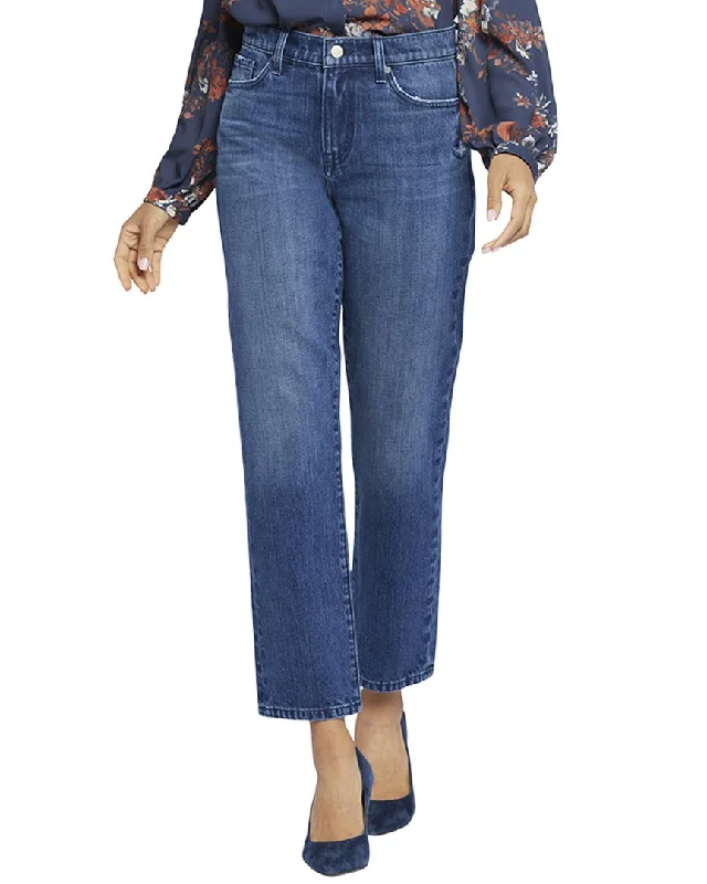 NYDJ Charlotte Riverwalk Relaxed Jean Stylish Shredded Denim Jeans
